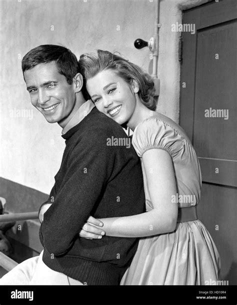 Anthony Perkins Jane Fonda During Making Of Tall Story 1960 Stock