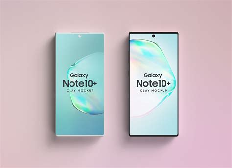 Free Samsung Galaxy Note10+ Clay Mockup PSD - Good Mockups