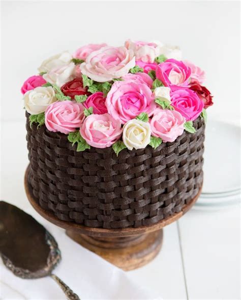 We had so much fun doing this! Basket of Flowers Cake - Simple, fun, and most definitely ...
