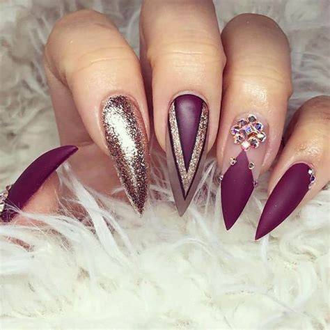 Stiletto Nails With Cross Design 36 Gorgeous Trend Stiletto Nails In