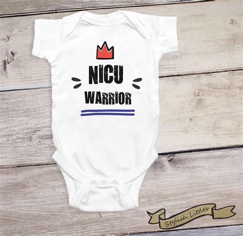 Nicu Warrior Preemie Baby Onesie A Perfect Going Home Etsy Baby