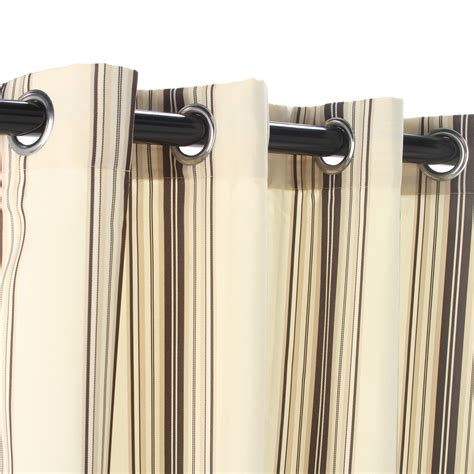 Shop Khaki Gazebo Stripe Polyester Outdoor Curtain With