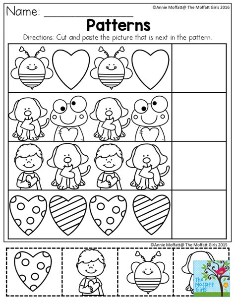 Valentines Day Cut And Paste Worksheets