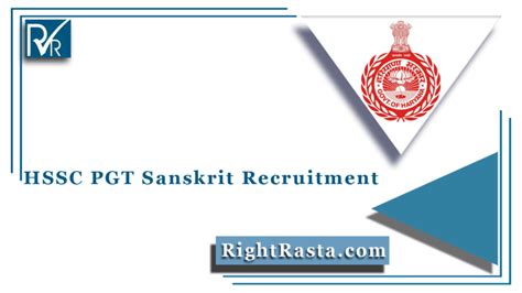 hssc pgt sanskrit recruitment 2021 out apply for haryana sanskrit teacher