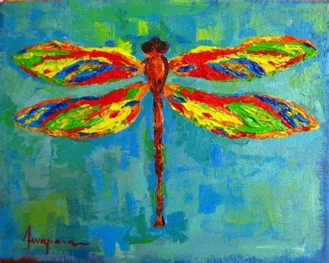 Dragonfly Acrylic Paintings Dragonfly Art Painting Art