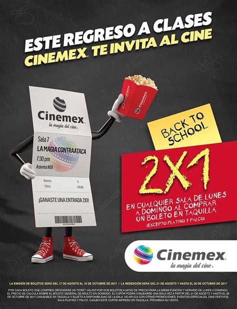 Cinemex Para Este Regreso A Clases Te Invita Al Cine Aprovecha La Promoci N De En Entradas