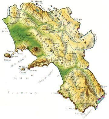 Mappa Campania Cartina