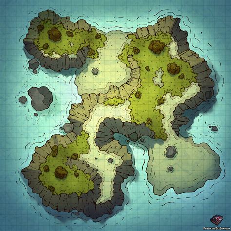 Island Battle Map 42x42 Rroll20