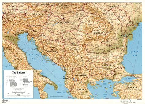 Physical Map Of The Balkan Peninsula Full Size Ex