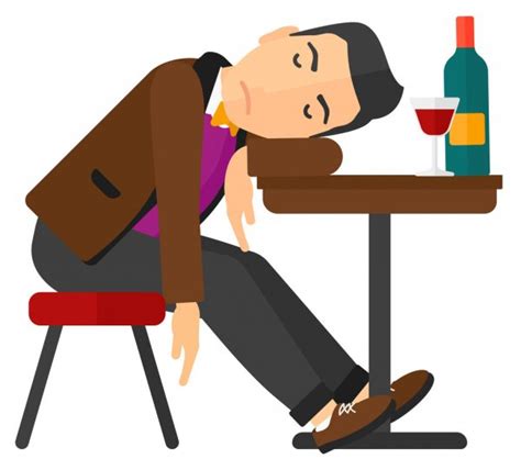 Drunk Man Sleeping In Bar Stock Vector Image By ©visualgeneration 110554942