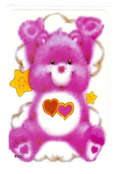 Love A Lot Care Bear 80s Sticker Rare Vintage Agc Etsy Care Bears