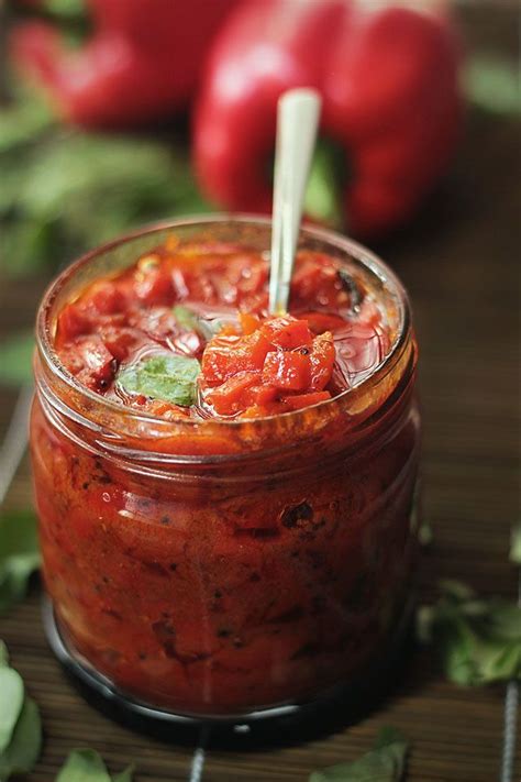 South Indian Red Bell Pepper Chutneypickle Chutney Recipes Recipes