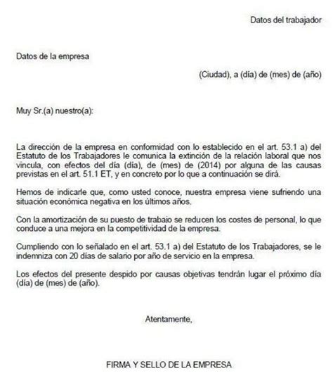 Carta De Despido Por Incumplimiento Laboral New Sample P Vrogue