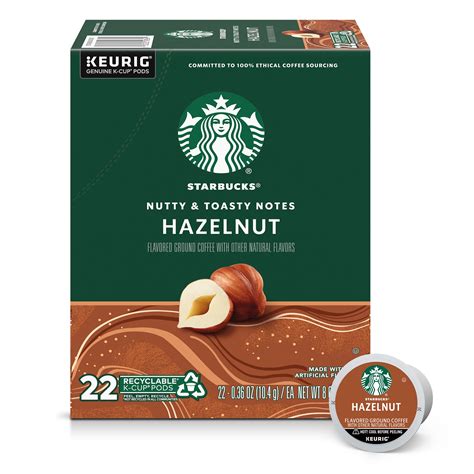 Starbucks Hazelnut Flavored Coffee K Cup Coffee Pods Naturally