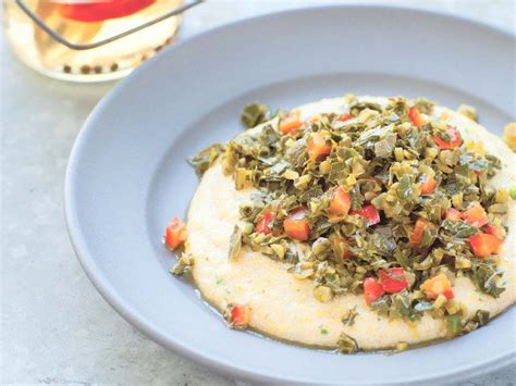 Savory Grits With Slow Cooked Collard Greens From Afro Vegan Recipe