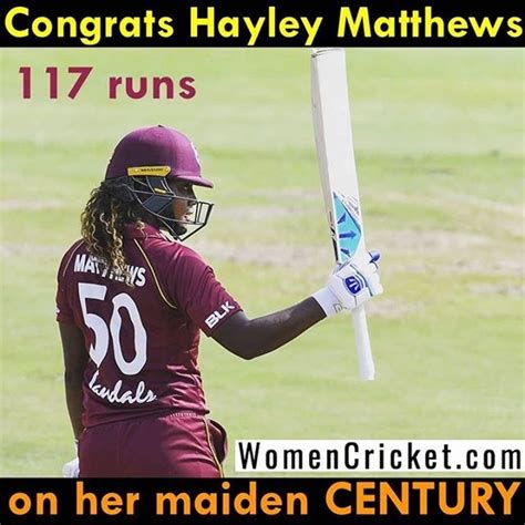 Hayley Matthews Shines In West Indies Win Womencricket Wiwvssaw Cricket Women Cricket