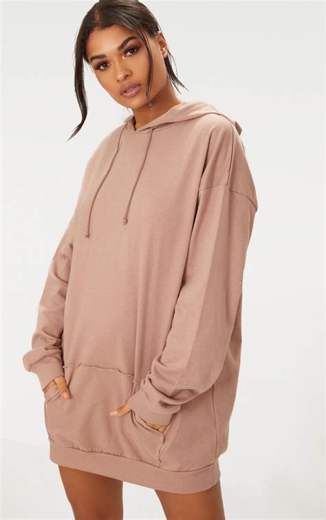 Included are tips and tricks. Taupe Oversized Hoodie Dress | Dresses | PrettyLittleThing