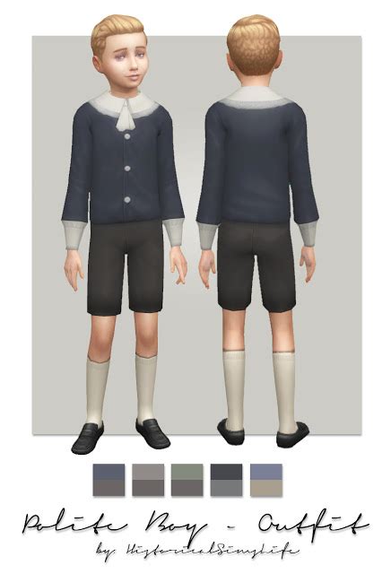 History Lovers Sims Blog Polite Boy Outfit • Sims 4 Downloads