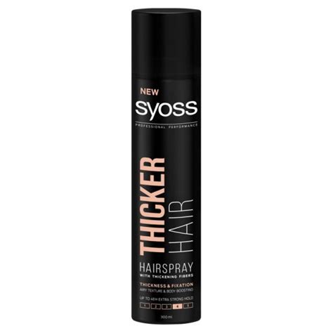 Syoss Thicker Hair Hairspray With Thickening Fibers 300 Ml Tesco