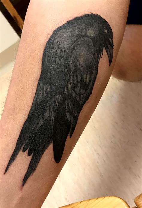Black Raven Tattoo By Raymon Zen Arts In Brekstad Norway Raven