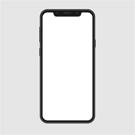 Premium Vector Realistic Smartphone With White Screen Isolated