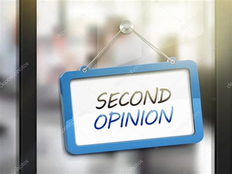 Second Opinion Hanging Sign Stock Vector Image By ©kchungtw 123166950