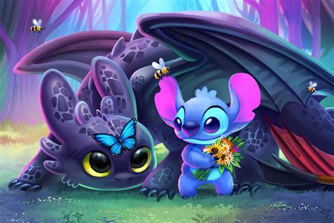 Wallpaper Pokemon Toothless Pikachu Crossover Lilo Stitch How To