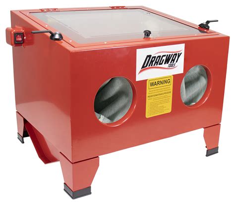Fill the blast bucket with media and set the air compressor to 100 psi. Dragway Tools Model 25 Bench Top Sandblasting Sandblast ...