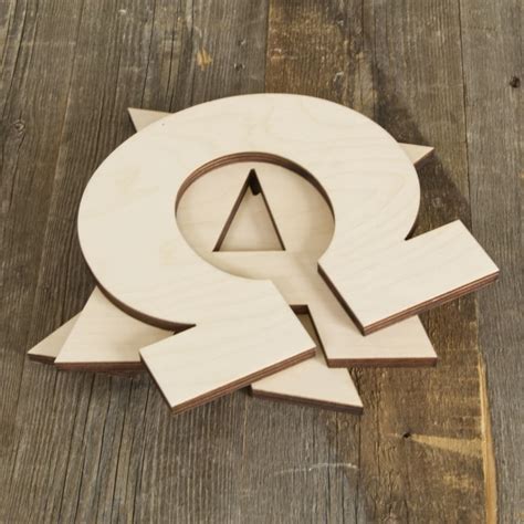 Wooden Greek Letters Any Size Any Font