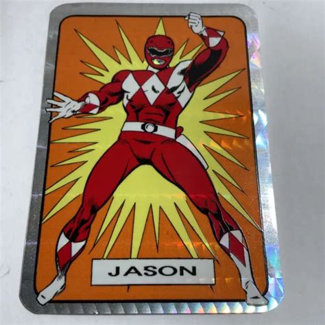 Jason Red Ranger Mighty Morphin Power Rangers Prism Vending Sticker