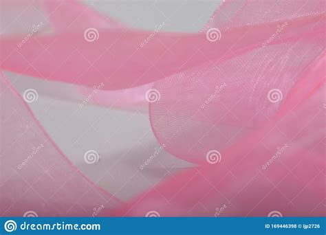 Pink Satin Ribbon Texture For Background Wallpaper Stock Photo