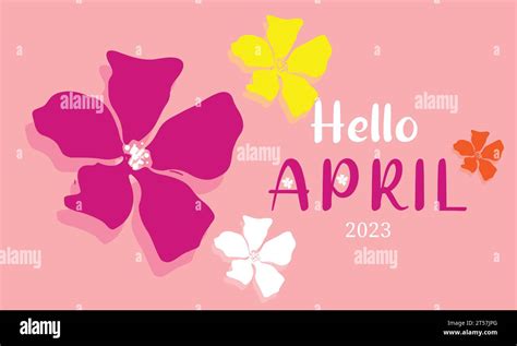 Hello April Month Royalty Free Vector Image Stock Vector Image And Art
