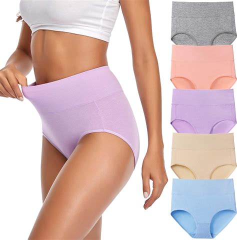 women s underwear high waist cotton breathable full coverage panties brief multipack regular