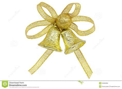 Golden Jingle Bell Stock Image Image Of Ornament Jingle 34666385