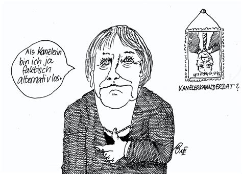Cartoon Alternativlose Merkel Toonsup