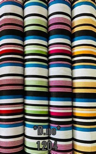 Multicolor 110 GSM Striped Printed Rayon Fabric Width 56inch At Rs 80