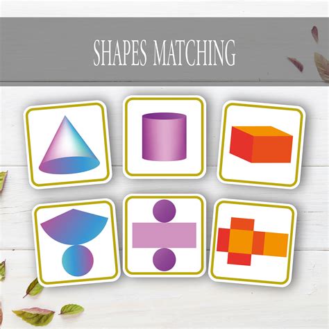 Shape Matching Flash Cards Preschool Learning Shapes Etsy Learning