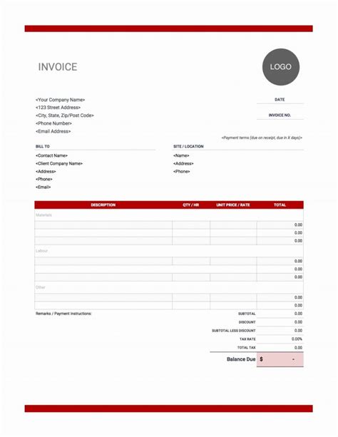 Excellent Contractor Invoice Template Plan Templates Uk Excel Intended For Contractors Invoices