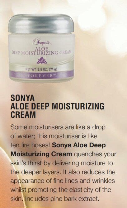Sonya Aloe Deep Moisturing Cream Aloe Vera Skin Care Moisturizer
