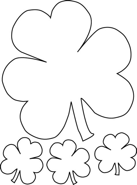 A simple coloring page with only two colors needed. St Patrick's Day Coloring Pages and Activities for Kids