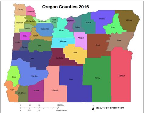 Map Of Oregon Counties
