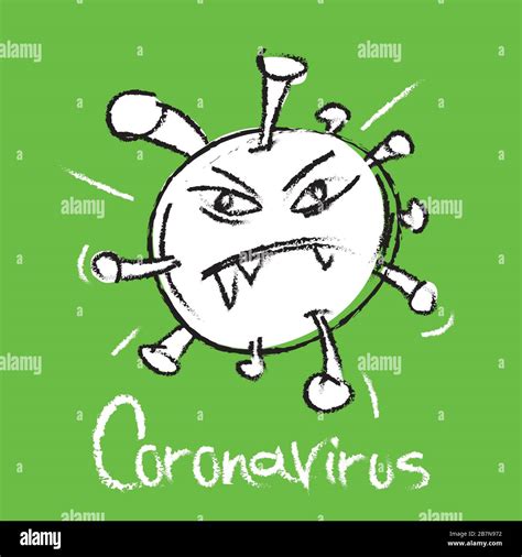 Ilustración Del Vector De Diseño De Iconos De Coronavirus Cute