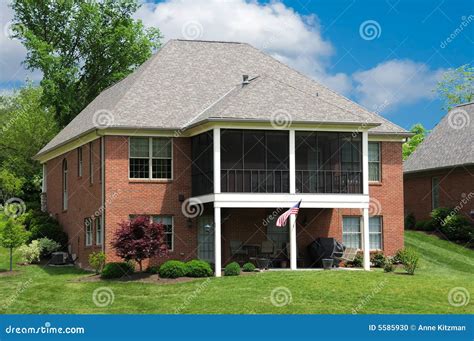 Brick Suburban Landominium Home Stock Photo Image Of Estate