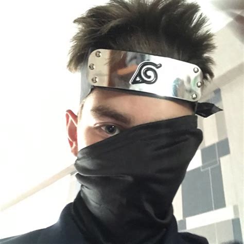 Anime Naruto Hatake Kakashi Mask Cosplay Props Headband Bag Halloween