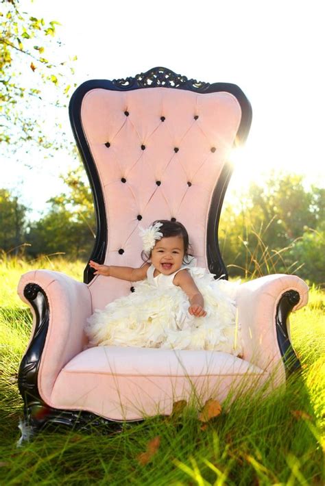 Baby Photo Shoot Using Our Pinkblack Throne So Cute Baby