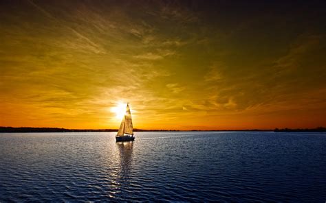 3840x2400 Sailing Boat Sunset Landscape 4k Hd 4k Wallpapers Images
