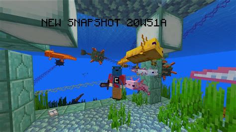New Snapshot 20w51a Axolothls Minecraft Youtube