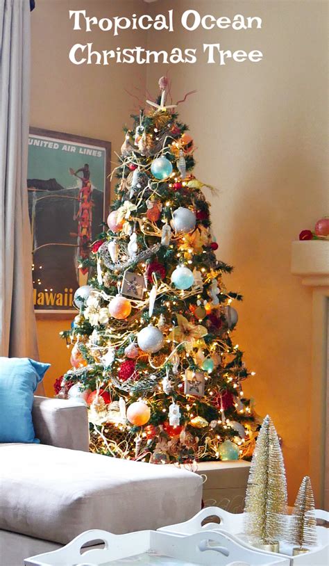 Ocean themed christmas tree ornaments. Tropical Ocean Christmas Tree - Day 2 Christmas Tree Blog ...