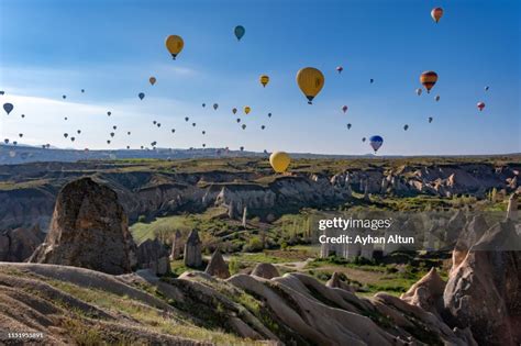 Hot Air Ballooning In Cappadocia Nevsehir Central Anatolia Of Turkey