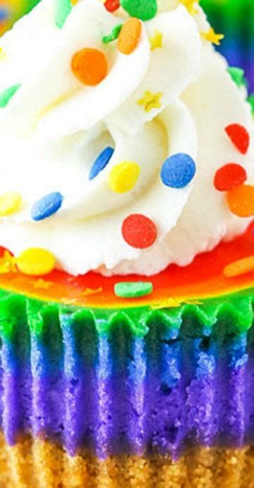 Mini Rainbow Cheesecakes Rainbow Cake Meets Cheesecake Recipe